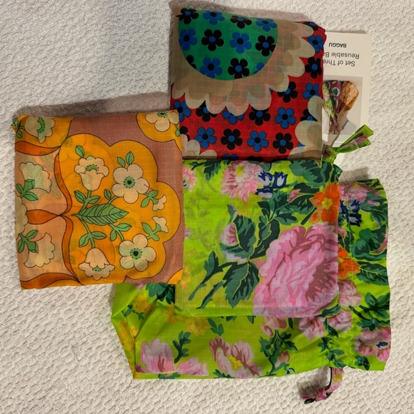 BAGGU NWT Set of Three Reusable Tote Bags - Picture 4 of 8